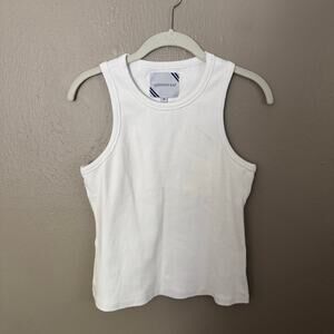 ADDISON BAY Cotton Rib On Shore Tank Top Size Medium Casual